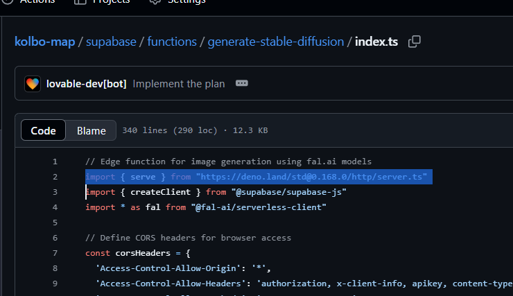 Kolbo Supabase lovable project